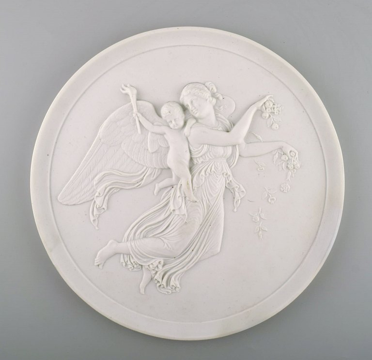 B&G (Bing & Grøndahl) biscuit platte efter Thorvaldsen, ca. 1880´erne. 