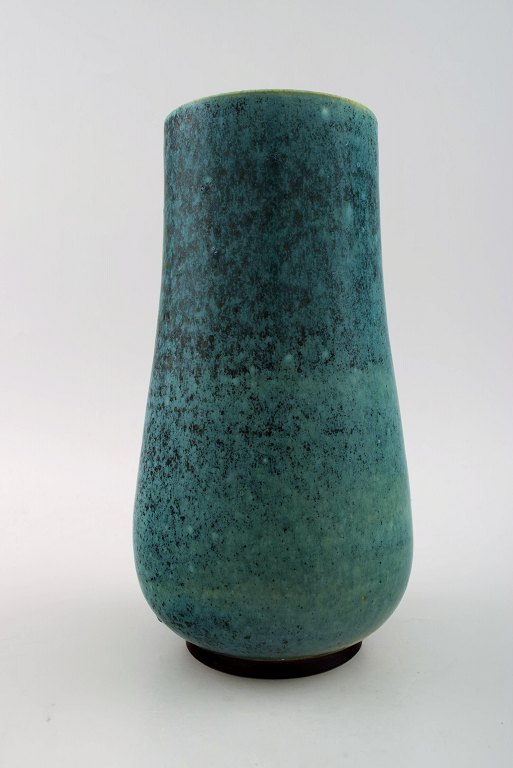 Early Saxbo, ceramic vase in modern design.Beautiful glaze in blue and green tones.