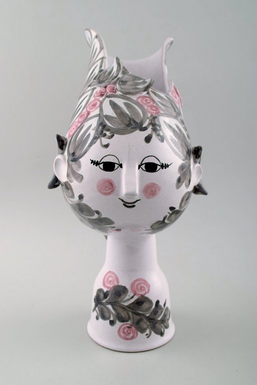 Bjorn Wiinblad (1918-2006) Vase of polychrome ceramic, signed at the bottom with monogram V 20, 70 (1970), Denmark.