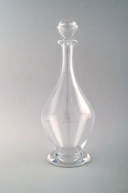 Svensk kunstglas art deco karaffel med prop, 1940/50´erne. 