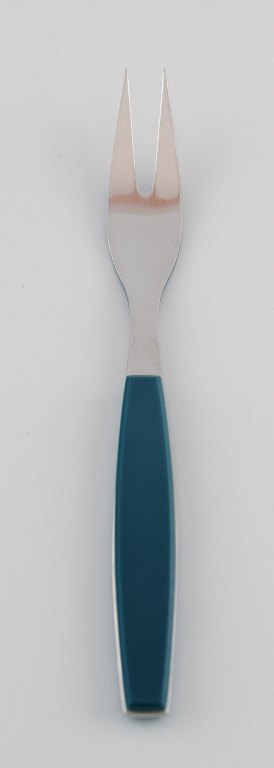 Henning Koppel. Strata large meat forks stainless steel and green plastic.Manufactured by Georg Jensen. 10 pcs. in stock.