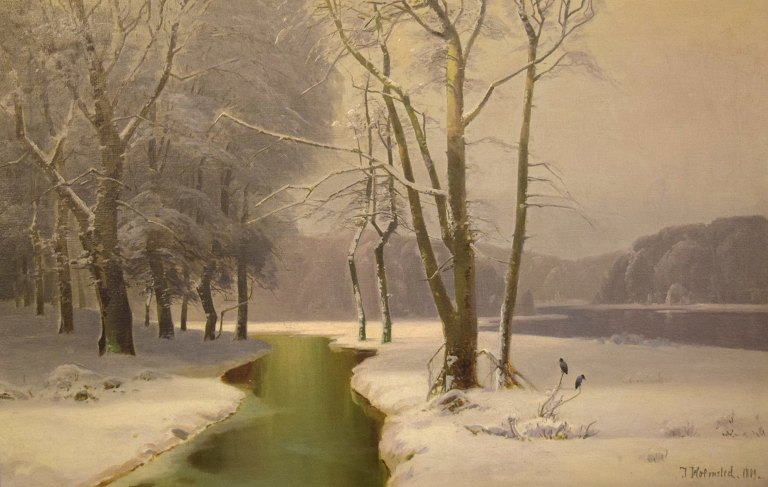 J. Holmsted, Scandinavian painter.Oil on canvas.