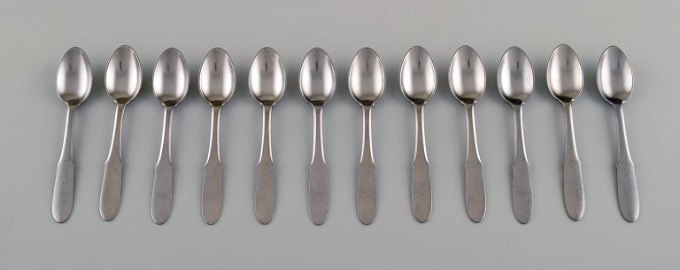 Georg Jensen, GJ Mitra steel cutlery. Set of 12 tea spoons.