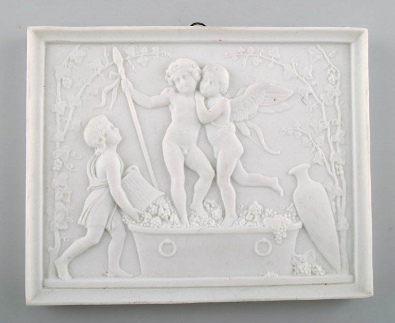 B&G Bing & Grondahl biscuit plate after Thorvaldsen.Late 1800 s.