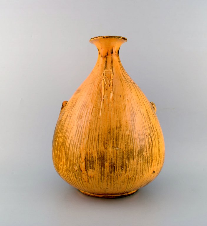 Large Kähler, Denmark, Svend Hammershøi, glazed vase in stoneware.