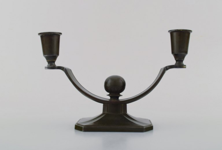 Just Andersen art deco "disko" metal candlestick.