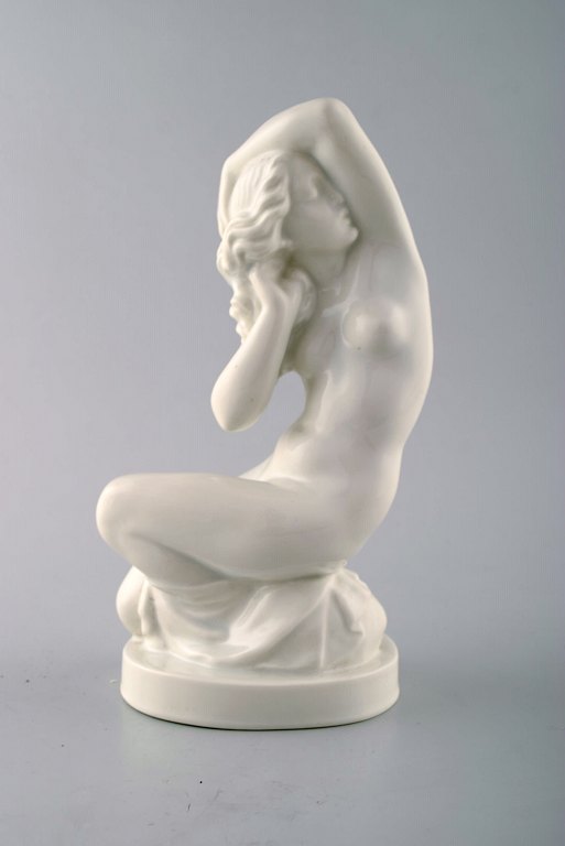 Sjælden Dahl Jensen figur. Blanc de chine. Forår. Modelnummer 1175.