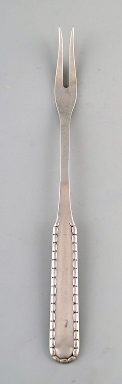Georg Jensen Rope meat fork in silver. 1920. Silver (830).