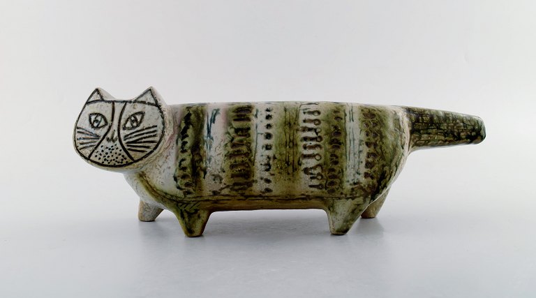 Lisa Larson for Gustavsberg. Stor stentøjsfigur af kat.