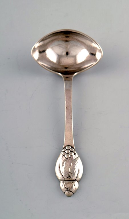 Evald Nielsen number 6, sauce spoon in full silver.