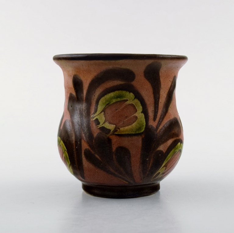 Kähler, HAK, glazed stoneware vase in modern design.1930 / 40
