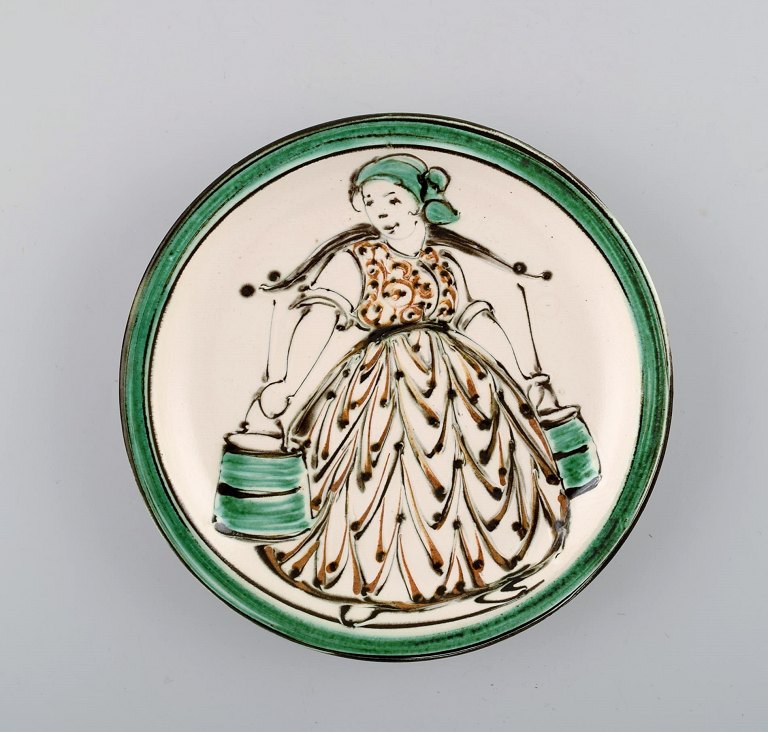 Kähler, HAK, sjældent glaseret stentøjsfad.Landsmejeriudstillingen 1931.