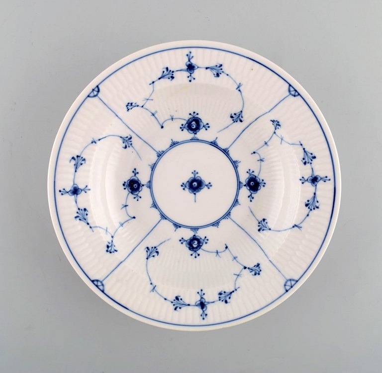Antique Royal Copenhagen Blue Fluted deep plate. 1820-1840.