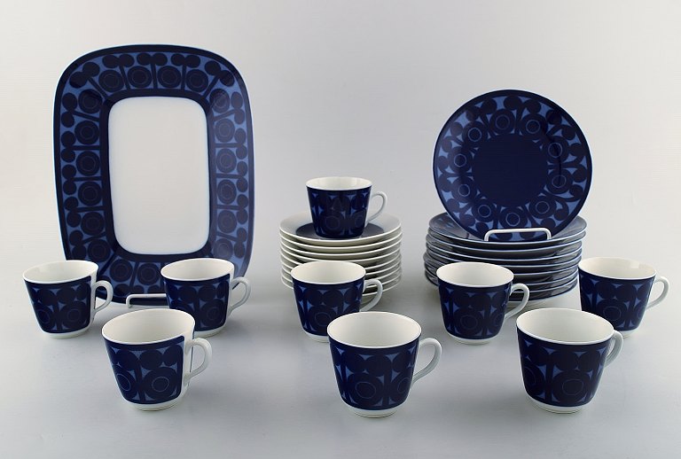 Christina Campbell for Rörstrand / Rørstrand. Porcelain coffee service complete for nine people with plates and dish. 1960 / 70