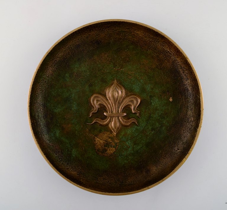 Stor Tinos art deco fad i bronze.Danmark, 1940´erne.