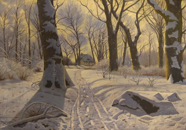 Willer Jørgensen (1897-1956). Winter Landscape. Oil on canvas.