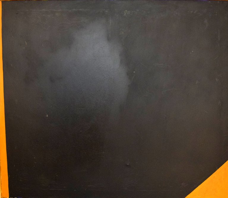 Karl Brücher Henriksen (1891-1976), Danmark. Konkret komposition, olie på lærred. Dateret 1970.