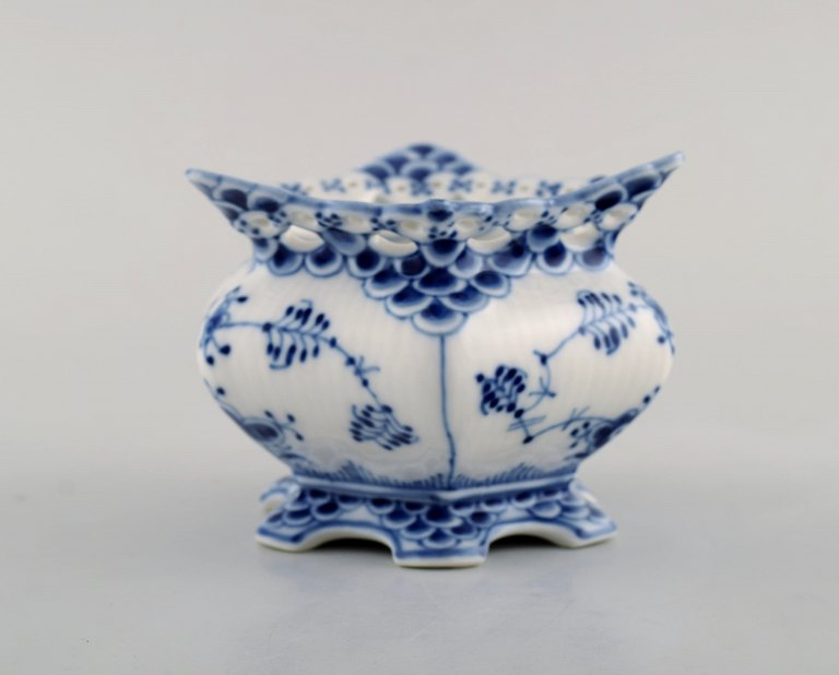 Royal Copenhagen Blue Fluted Full Lace sugar bowl in porcelain. Model Number 1/1112.
