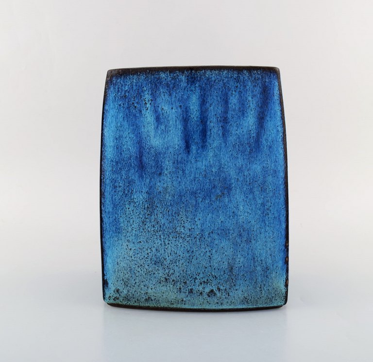 Stogo, Denmark. Stylish vase in glazed ceramics. Beautiful glaze in turquoise shades. 1960 / 70