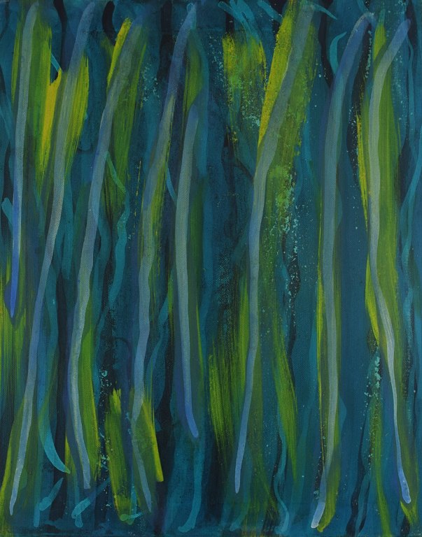 Ivy Lysdal, f 1937. Dansk keramiker og kunstmaler. Akryl på lærred. Abstrakt 
modernistisk maleri. Koloristisk palette. Sent 1900-tallet.
