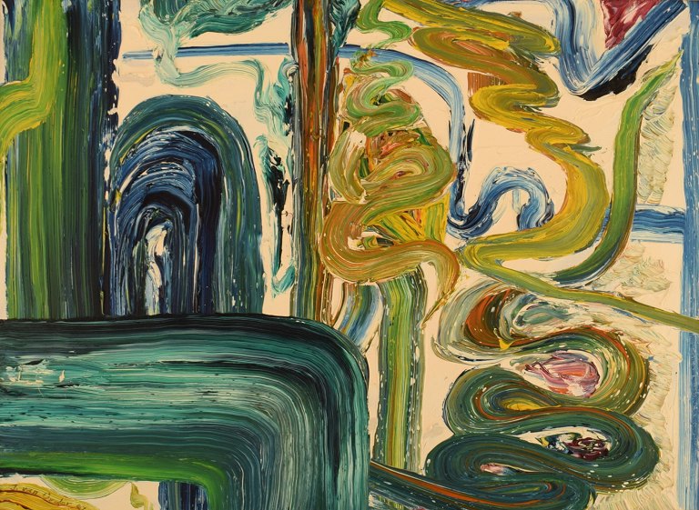 J. Van Urder, Holland. Oil on canvas. Abstract composition. Dated 1967.