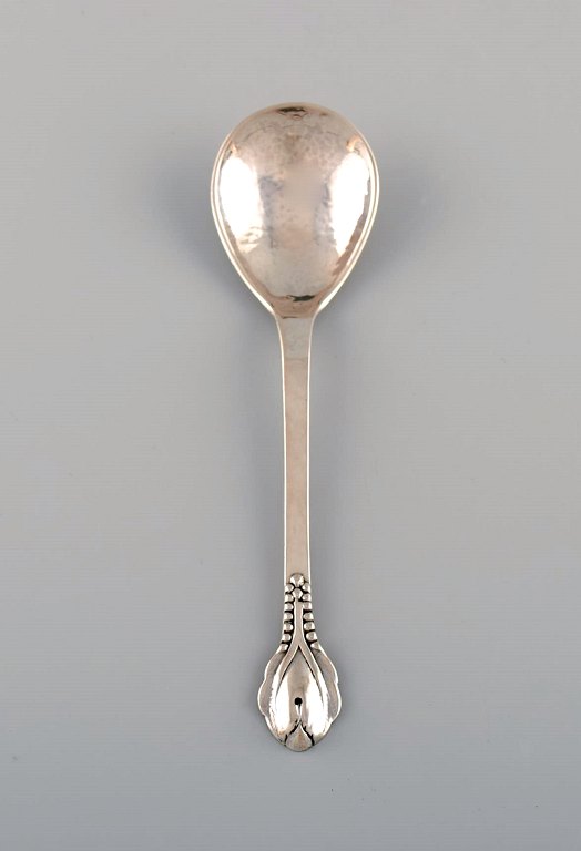 Antique Evald Nielsen Number 3 jam spoon in silver (830). Dated 1915.