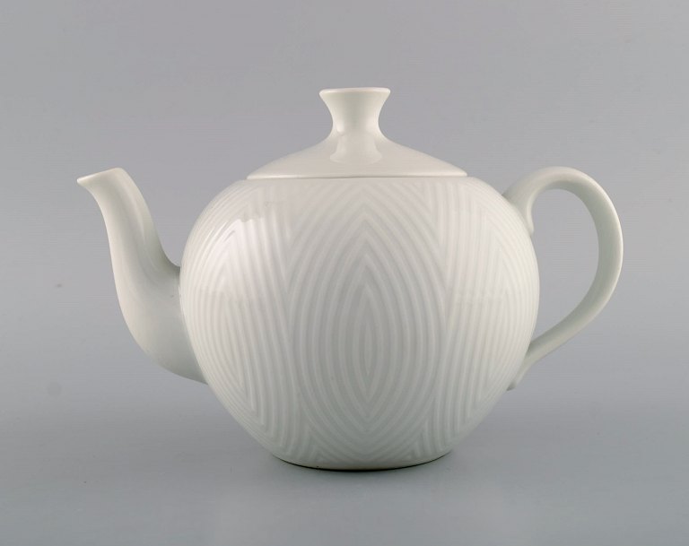 Royal Copenhagen. Salto Service, White. Teapot. 1960s.