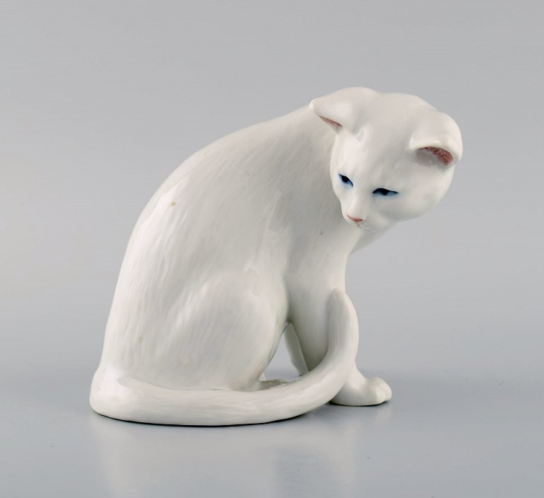 Royal Copenhagen porcelain figurine. Sitting cat. Model number 301. 