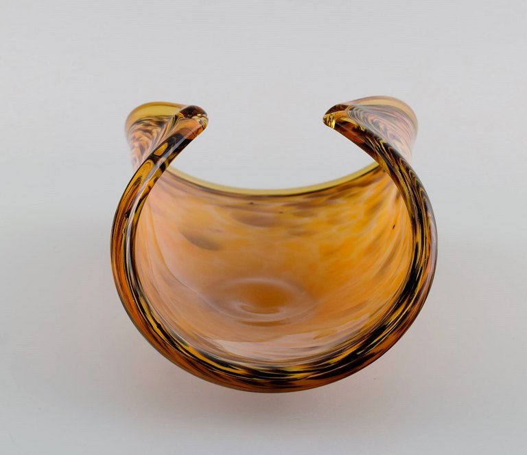 Large Murano bowl in polychrome mouth-blown art glass. 1960s / 70s.