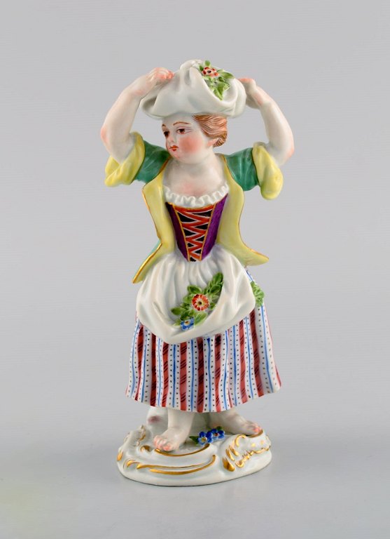 Antique Meissen porcelain figurine. Girl. Model 147. Approx. 1900
