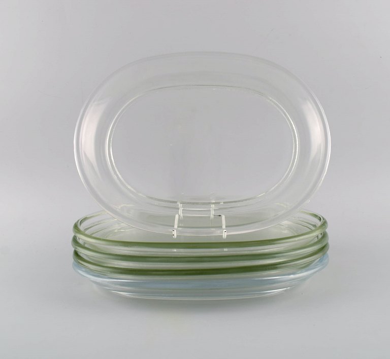 Hummertallerkener, 5 stk. i klart glas, Josef Frank, Firma : Svenskt Tenn, Reijmyre/Gullaskruf.