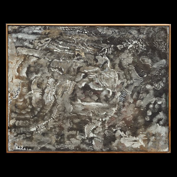Svend Wiig Hansen, 1922-97. The Face II. Signed and dated 1961. Visible size: 80x100cm. With frame: 82x102cm