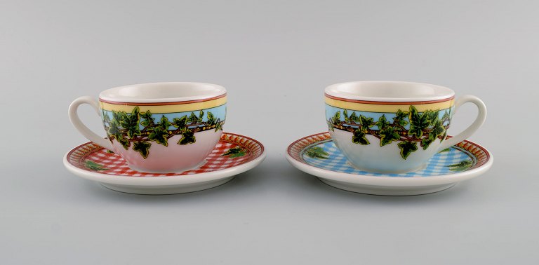 Gianni Versace for Rosenthal. To "Ivy Leaves" kopper med underkopper. Sent 1900-tallet. 