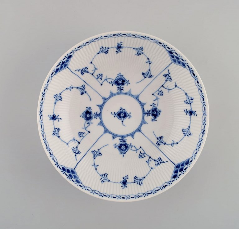 Royal Copenhagen Blue Fluted Half Lace Bowl. Model number 1/512. Dated 1957.