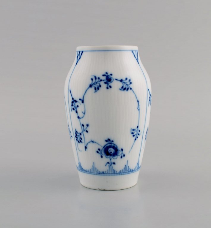 Royal Copenhagen Blue Fluted Fluted vase. Model number 1/384.