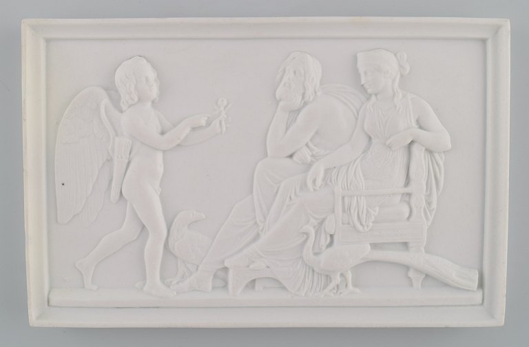 Bing and Grøndahl after Thorvaldsen. Antique biscuit wall plaque. 1870s / 80s.