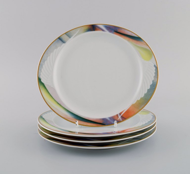 Paul Wunderlich for Rosenthal. Four Mythos porcelain plates. 1980s / 90s.