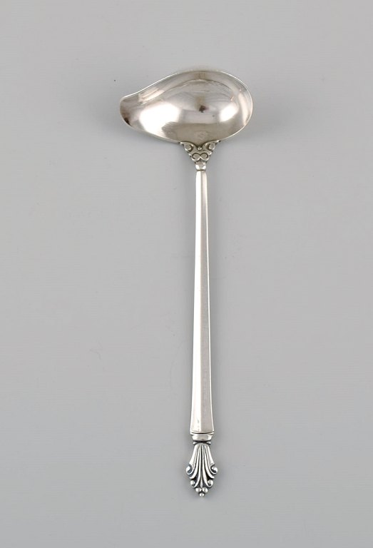 Georg Jensen Acanthus sauce spoon in sterling silver.