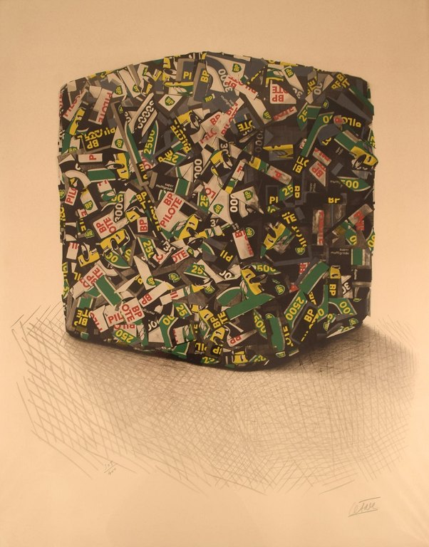 César (Cesare Baldaccini) 1921-1998, fransk kunstner. Farvelitografi. BP. 1970