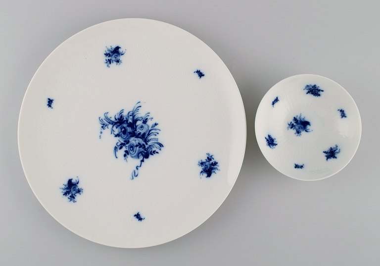 Bjørn Wiinblad for Rosenthal. Romanze Blue Flower bowl and large dish. 1960s.