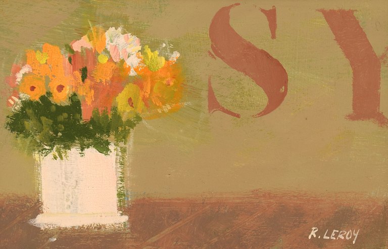 René Leroy (b. 1931), French artist. Pastel on paper. Dated 1987.