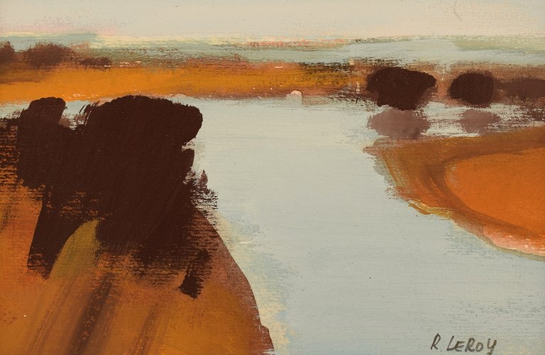 René Leroy (b. 1931), French artist. Pastel on paper. Dated 1992.