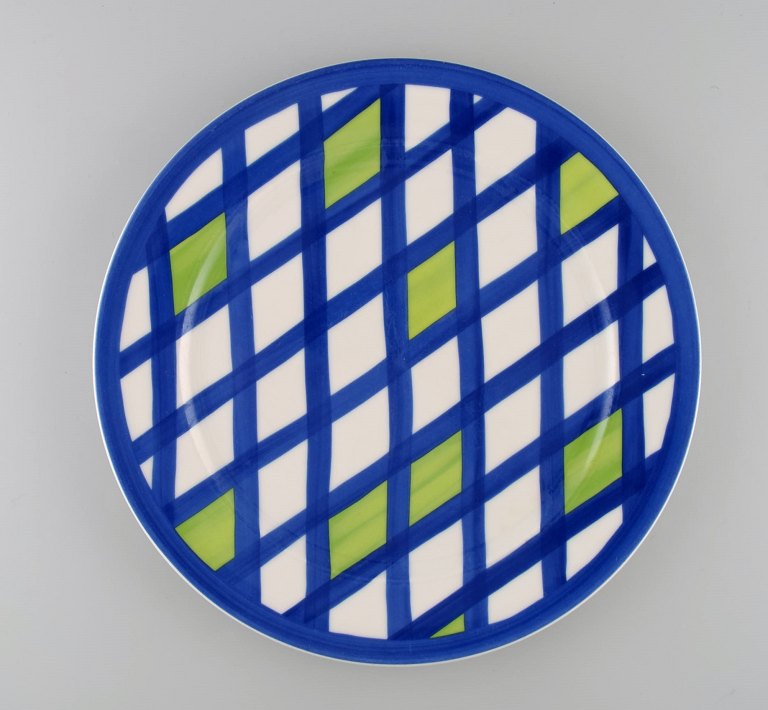 Rosenthal Designers Guild. Orchard Collection. Large porcelain cover plate. Checkered design. Late 20th century.