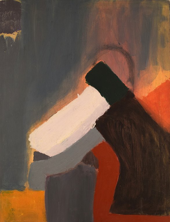 Unknown European artist. Oil on canvas. Abstract composition. 1970s.