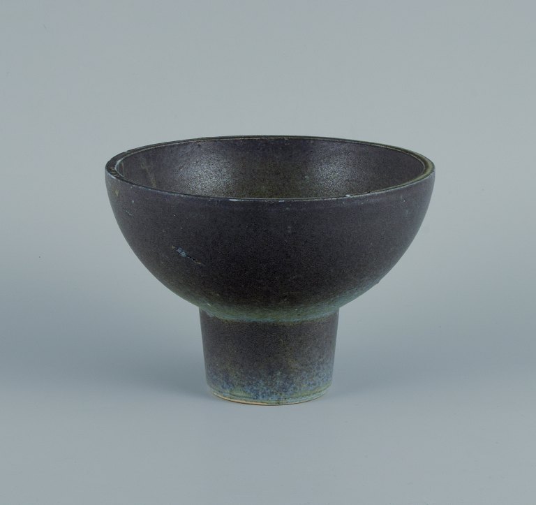European studio ceramicist.Unique vase in grey-green glaze.