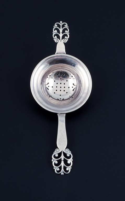 Danish silversmith, tea strainer.Danish 830 silver.