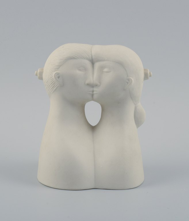 Stig Lindberg for Gustavsberg, Parian 4 - "The Two", figure in biscuit porcelain.