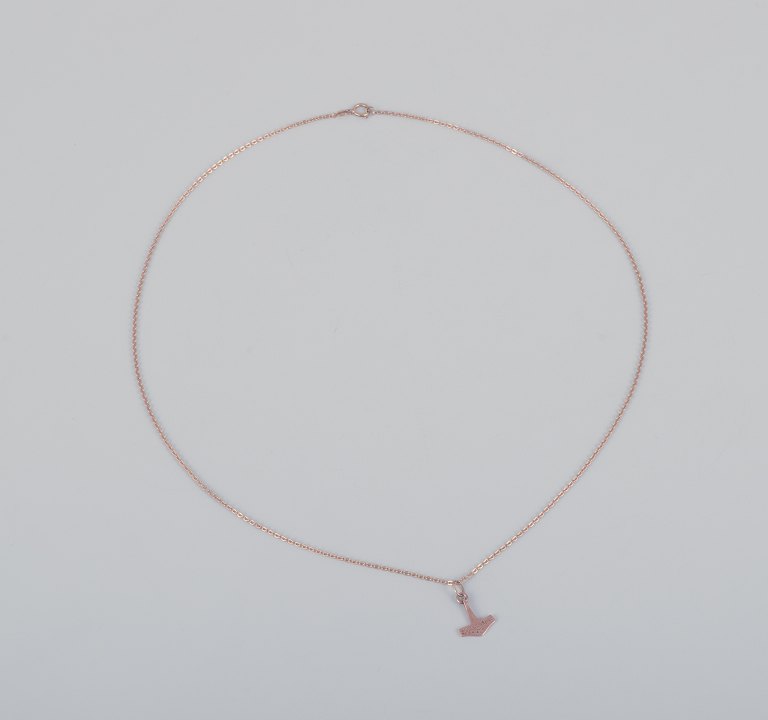 Hermann Siersbøl. Gold necklace with a pendant of Thor