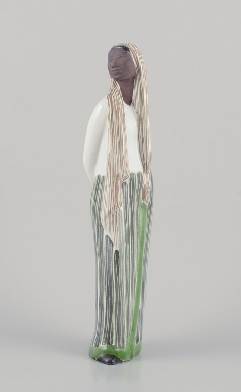 Mari Simmulson for Upsala-Ekeby, Sweden. Ceramic figurine of an Indonesian woman.
