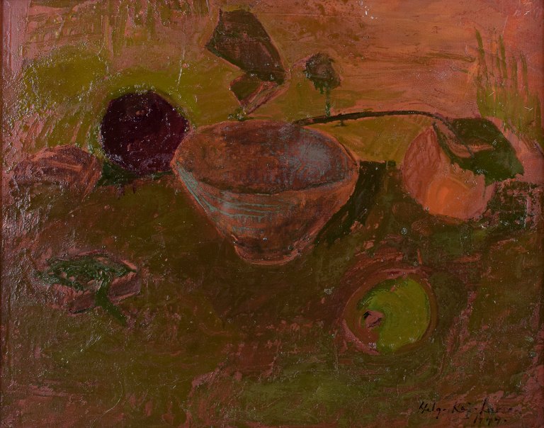 Helga Kai-Larsen, svensk kunstner.Olie på lærred.